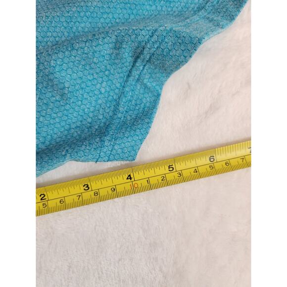 Under Armour Polo Shirt Mens Large Blue Short Sleeve Golf Athleisure Geometric - Picture 8 of 10